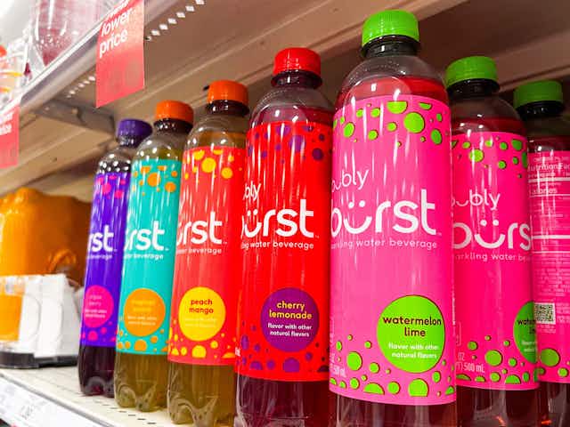 New Bubly Burst Sparkling Water, Only $0.65 at Target card image