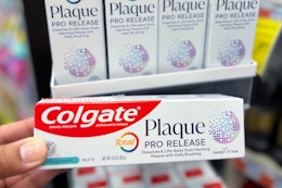 Colgate Plaque Release Toothpaste, Just $0.39 Online at CVS card image