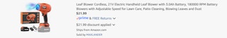 Amazon Cordless Leaf Blower 2025