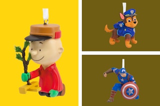 character ornaments in a collage