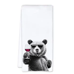 Funny Bear Wine Kitchen Towels