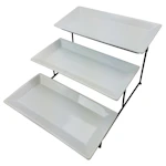 3-Tier Plate Set with Metal Stand