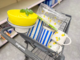 walgreens lemon decor in shopping cart