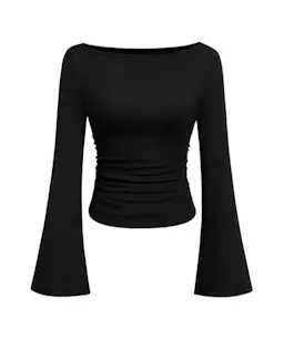 PRETTYGARDEN Women's Bell Sleeve Top