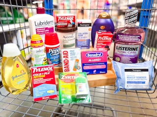 shopping cart with products