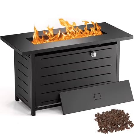 Rectangular Gas Fire Pit Table