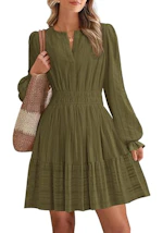 BTFBM Women's Long Sleeve Mini Dress