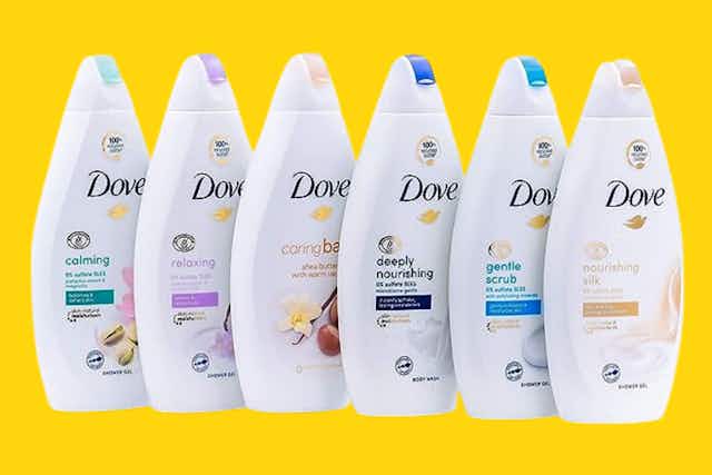 Dove Body Shower Gel 6-Pack, Just $38 Shipped at Groupon ($6.33 Each) card image