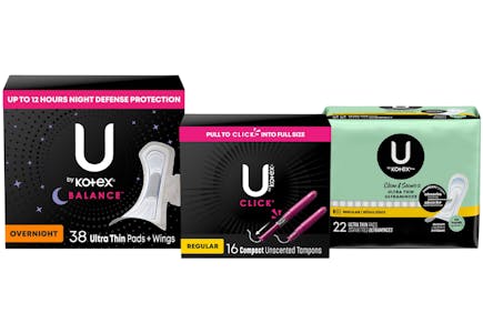 3 U by Kotex Products