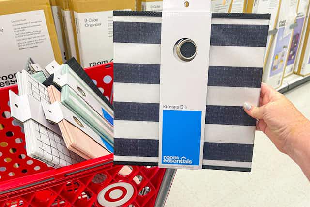 Fabric Cube Storage Bins, Only $3.80 at Target card image