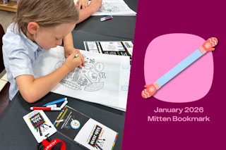 JCPenney craft for January 2026, Mitten Bookmark