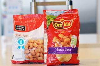 Ore-Ida vs. Market Pantry Tater tots