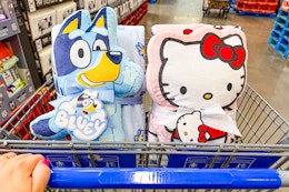 Bluey or Hello Kitty Pillow and Throw Set, $14.95 at Sam’s Club card image