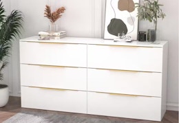 Get a 6-Drawer Wood Dresser for 50% Off at The Home Depot card image