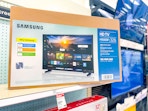 samsung tv sitting on a target shelf