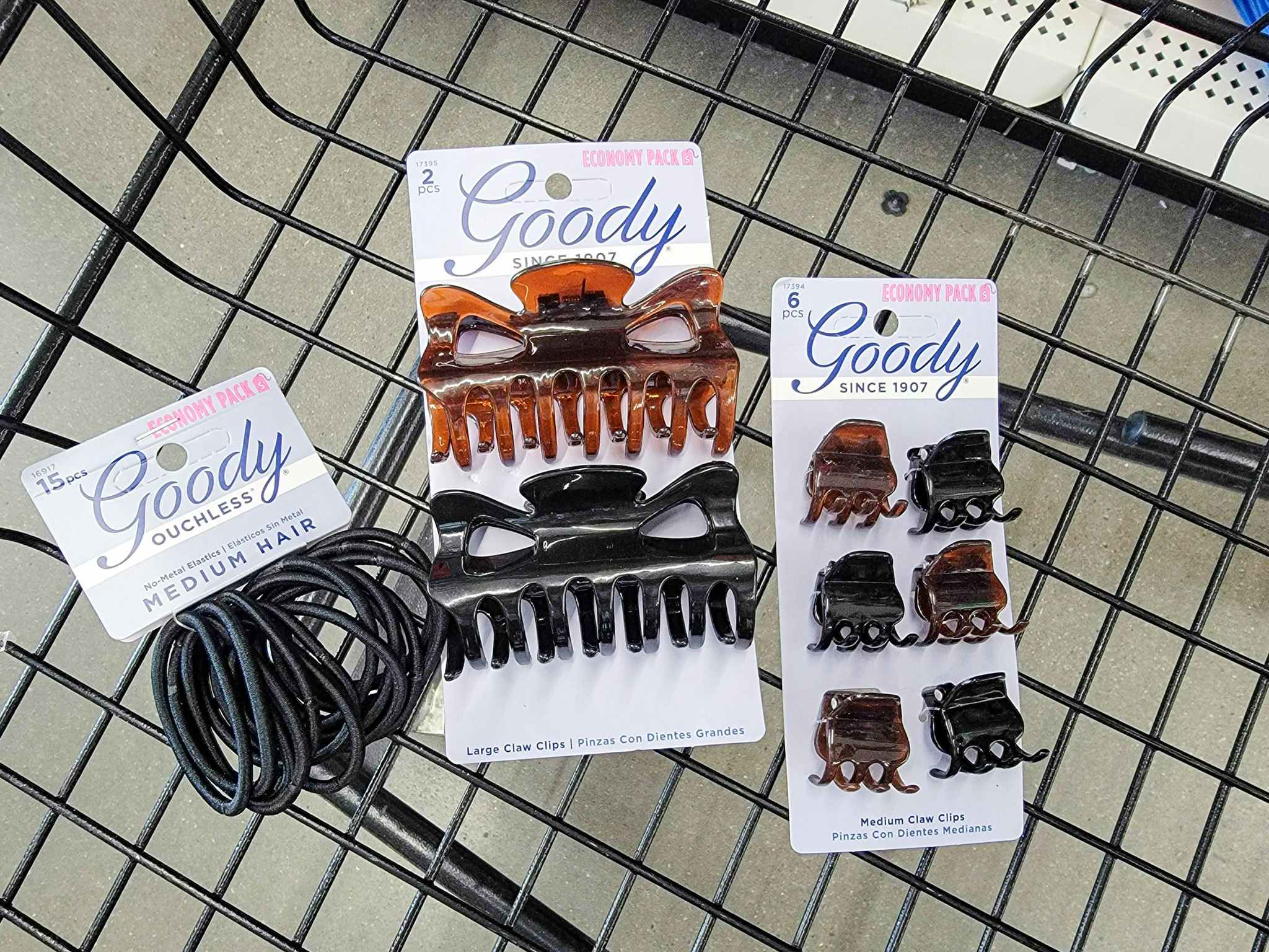 goody hair accessories in a cart