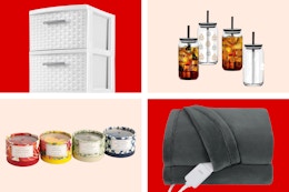 Sterilite storage, Way To Celebrate Halloween cups, Better Homes & Gardens wax melts, Sunbeam heated blanket