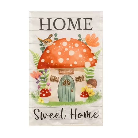 Spring Mushroom House Yard Flag