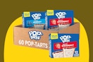60 pop tarts, some frosted strawberry and some frosted blueberry. 5 boxes of 12, so not an even split, probably more strawberry 