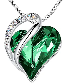 Birthstone Heart Pendant Necklace