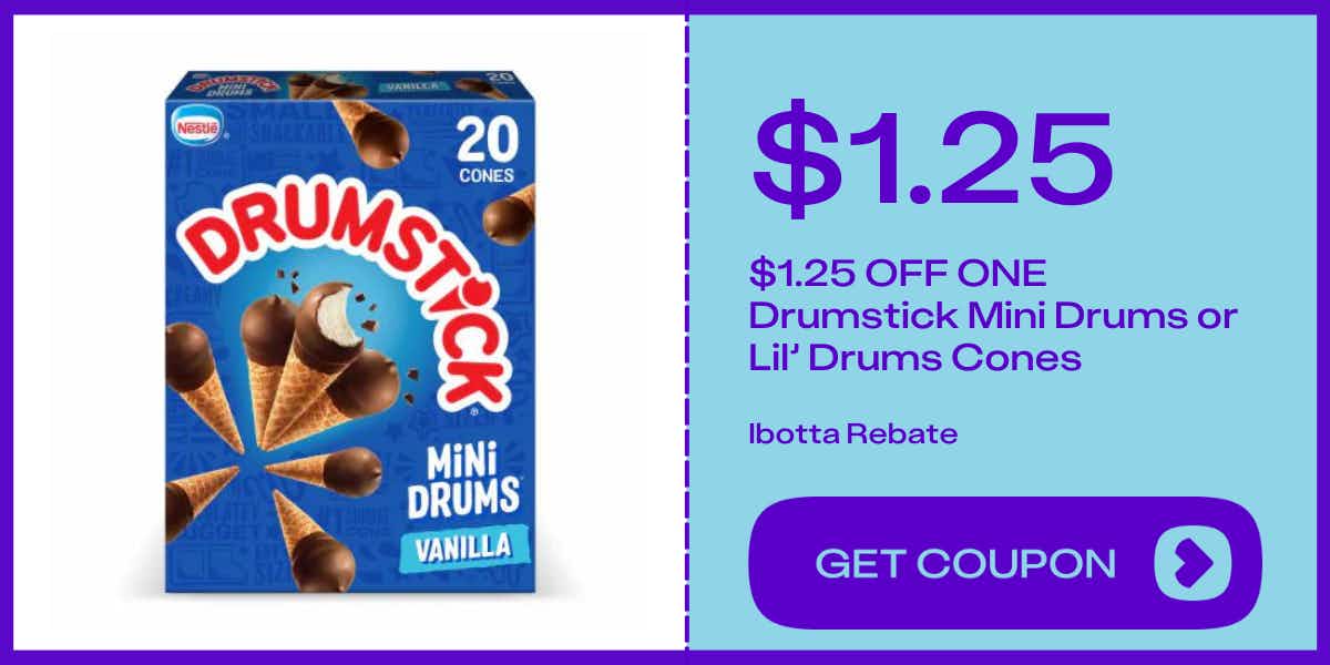 drumstick mini drums vanilla 20 ct