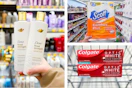 walgreens dove, colgate, scott 3-photo collage