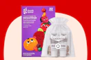 Good & Gather mixed fruit snacks box and a mesh bag of Eucerin skincare samples, free at Target's Sept. 12 in-store events