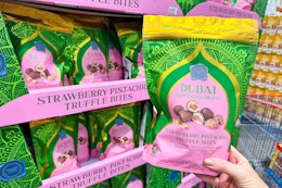New at Costco: Dubai Chocolate Strawberry Bites for $16.99 card image