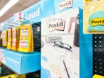 post-it display at staples