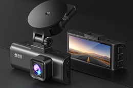 4K Ultra HD Car Dash Cam on a black background.