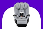 Stock image of the Evenflo Revolve 360 Rotating Car Seat in the color "Green & Gentle)