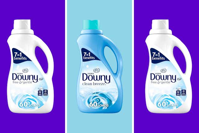 Downy Fabric Softener: Get 4 Bottles for $11.90 on Amazon card image