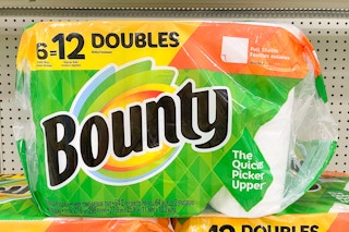 bounty paper towels on shelf