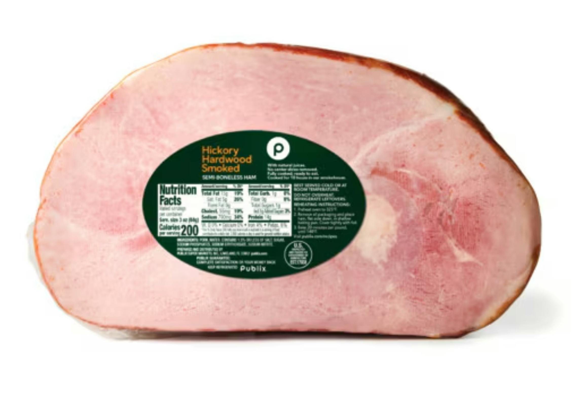 Publix Semi-Boneless Ham, per lb