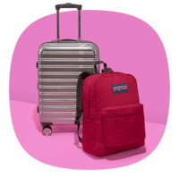 Squircle shaped image of Luggage themed commercial photography