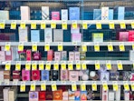 designer fragrances on shelf at walgreens