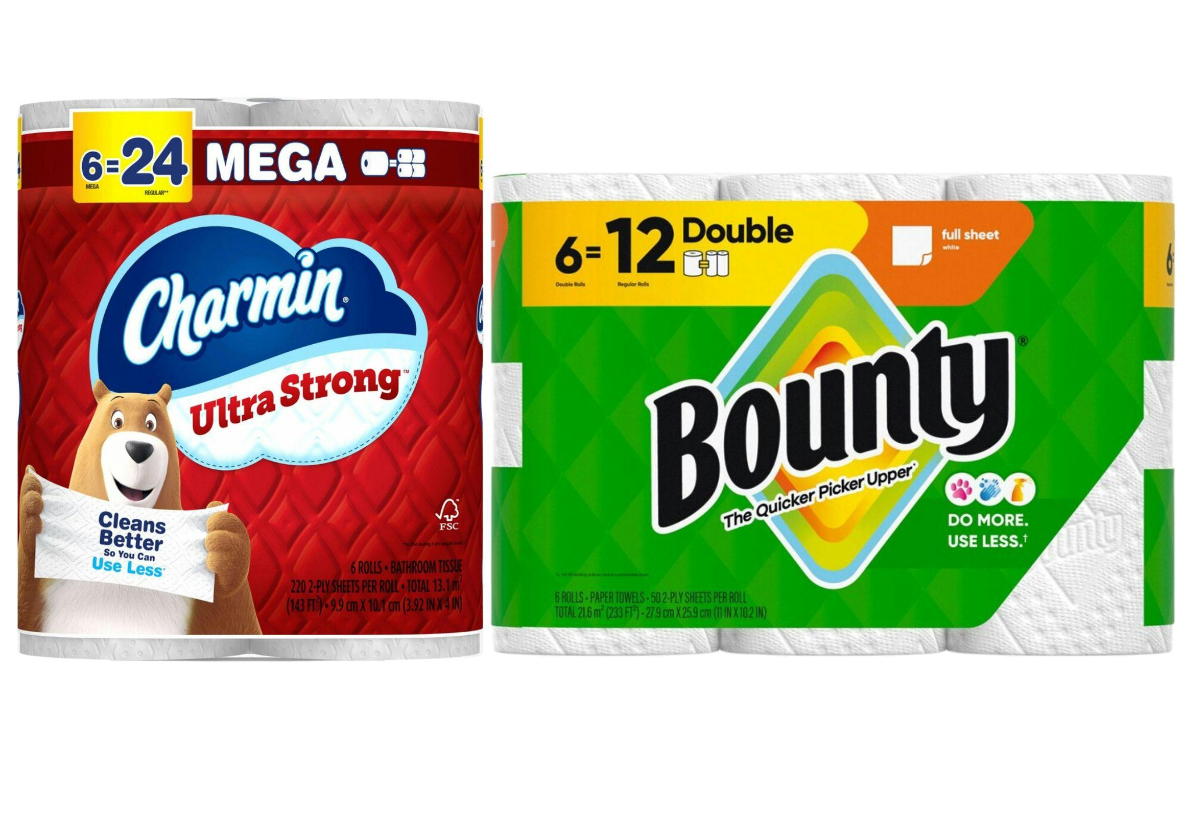 1 Bounty + 1 Charmin