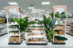 threshold faux plants sitting on target shelves