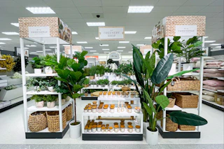 threshold faux plants sitting on target shelves
