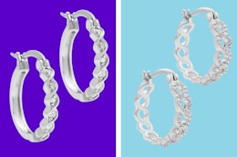 Get 3 Pairs of Diamond Hoop Earrings for Only $38 Shipped ($300 Value) card image