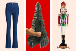 Women's jeans & Christmas decorations