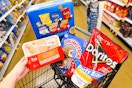 meijer groceries in a shopping cart