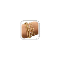 Gold Beaded Bracelet Set