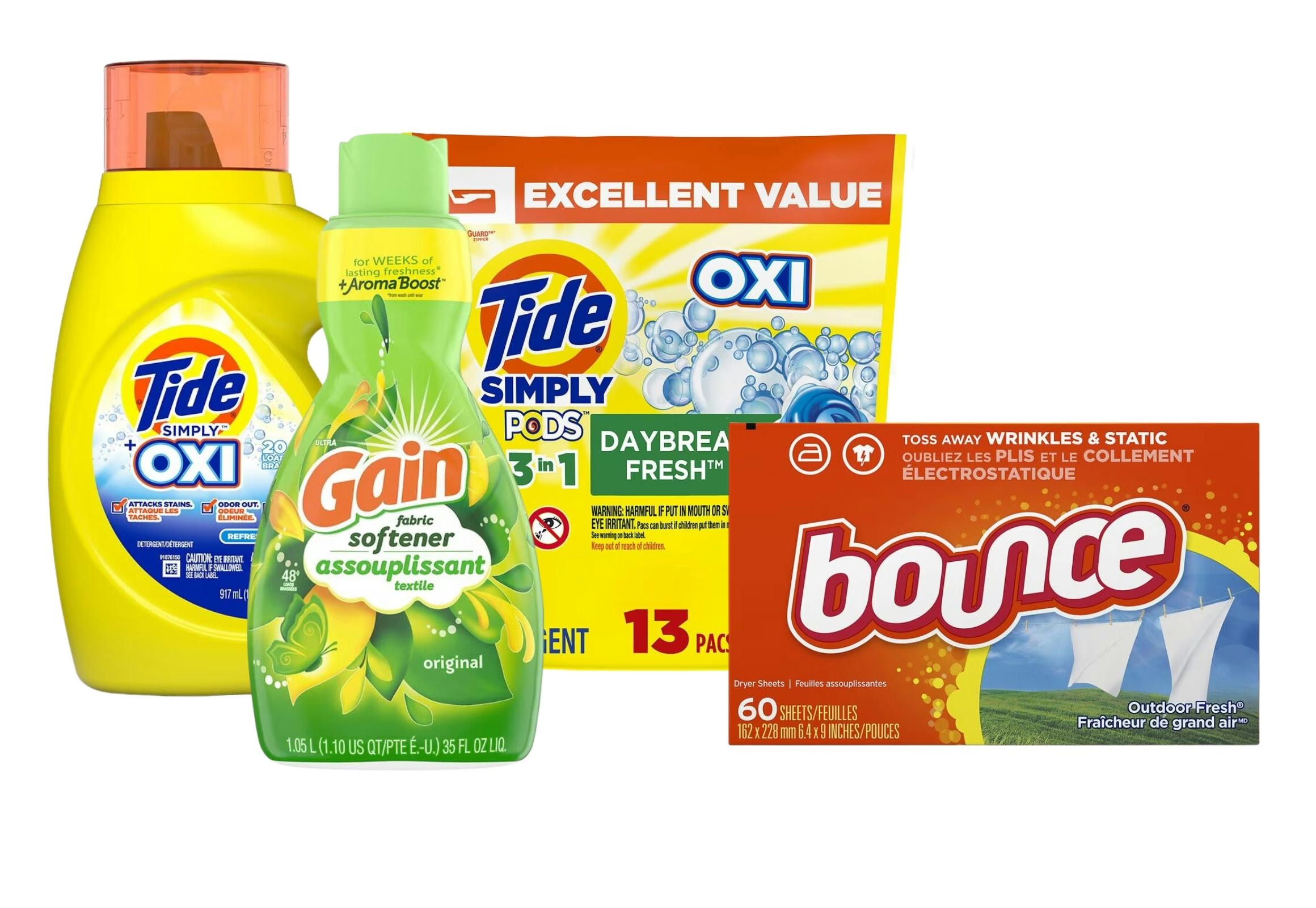 4 P&G Laundry Products