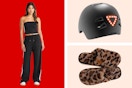 Apparel (women's 2-piece set & slippers) + light-up kids helmet