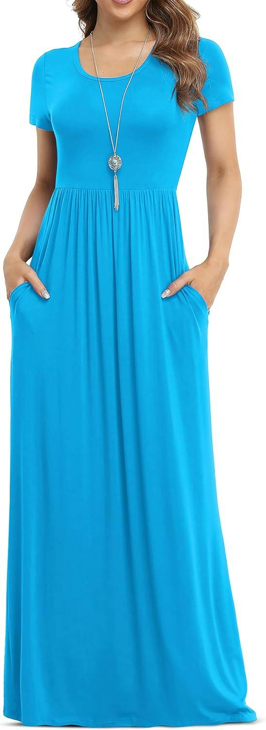 Women's Short Sleeve Maxi Dress