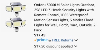 Onforu 3000LM Solar Light