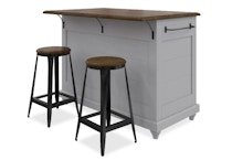 DHP Kitchen Island and Barstool Set