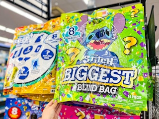 Stitch Blind Bag hanging on a hook at WAlmart