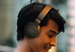 a person wearing headphones